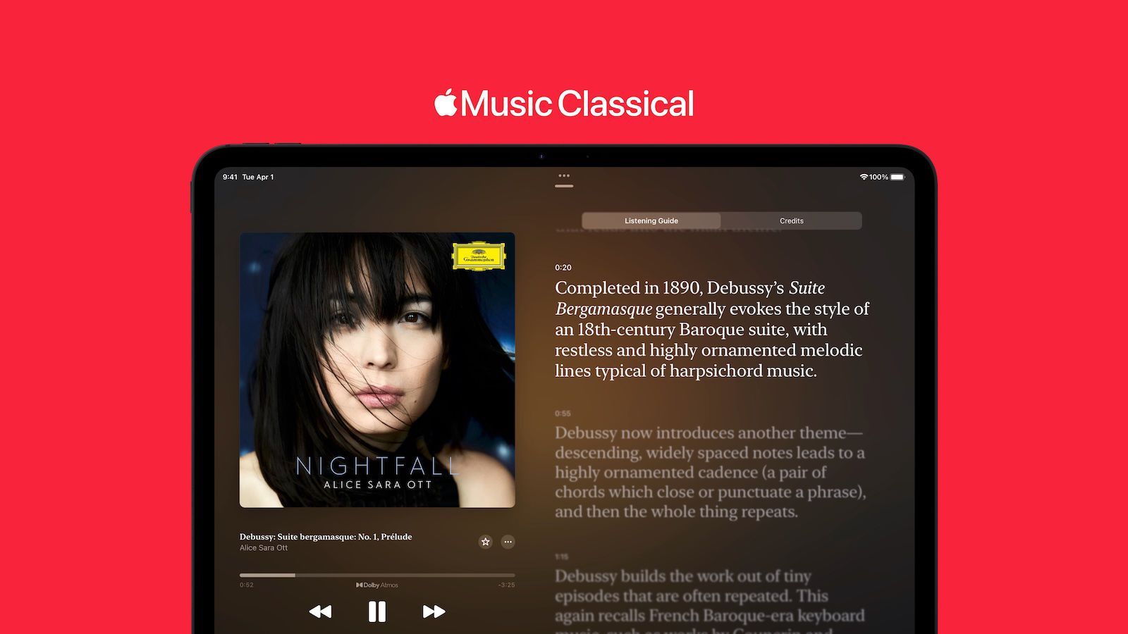 苹果 Apple Music Classical 更新：同步聆听指南、精选电台和个性化推荐
