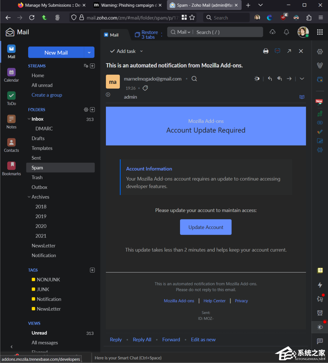 假冒 Mozilla 邮件肆虐:Firefo