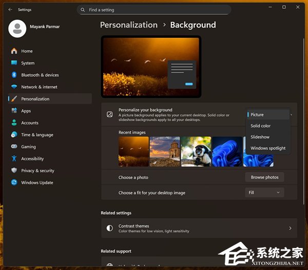 Win11 用户反馈微软 Bing 壁纸应用“小