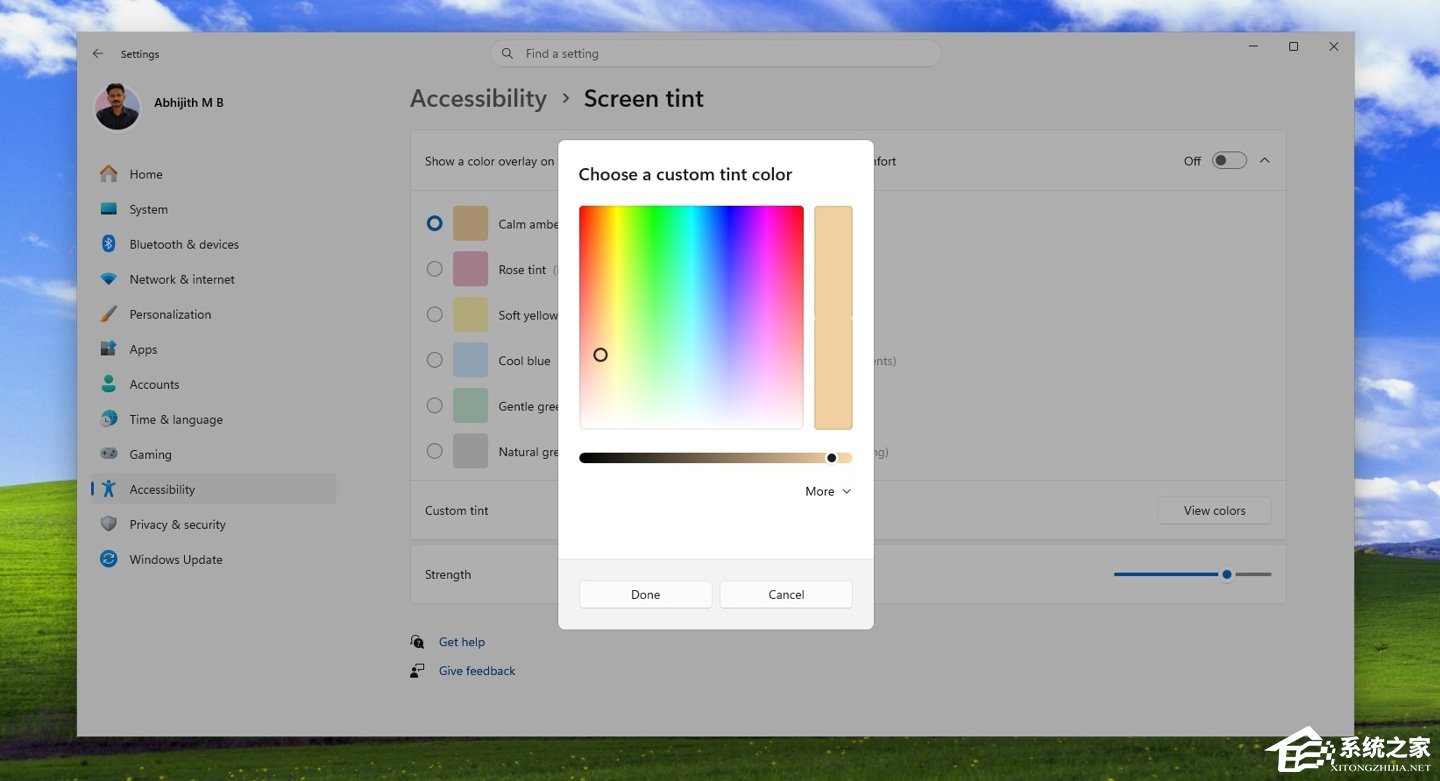 Win11 预览版测试 Screen Tint 功能：6