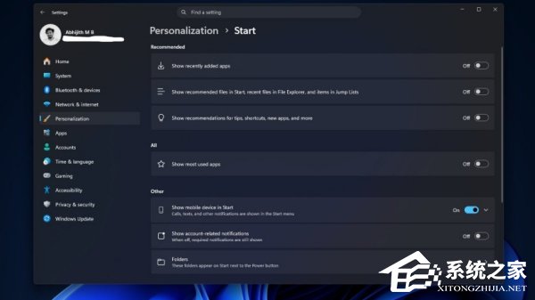 Win11 可调整开始菜单布局，ViveTool