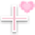 粉色心形鼠标指针