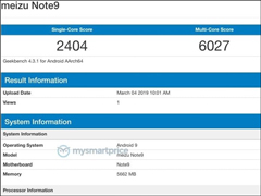 首发骁龙675？魅族Note 9悄然亮相Geekbench数据库