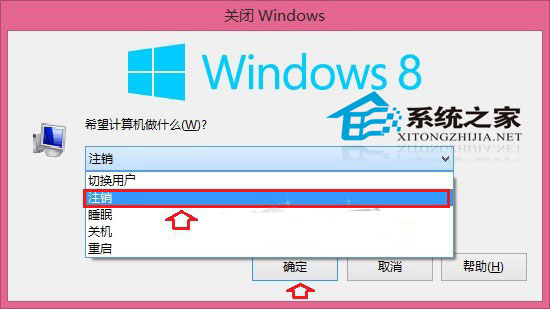 Win8/Win8.1注销选项在哪里?