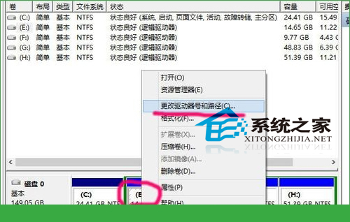 Win10系统更改盘符的方法