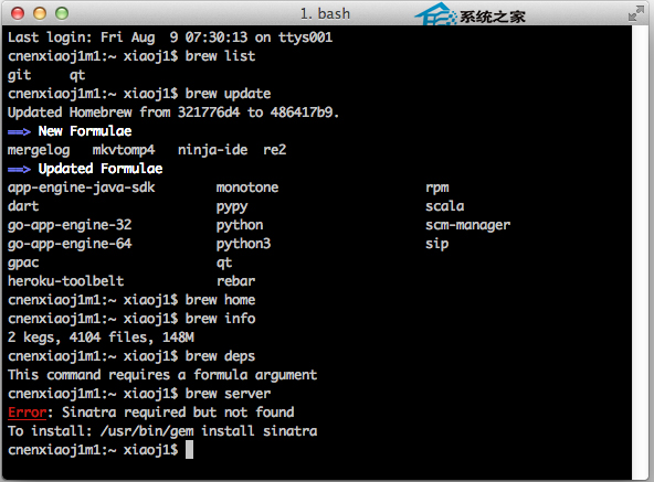 MAC电脑brew的安装和使用方法