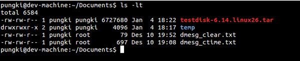 Linux ls命令操作实例汇总