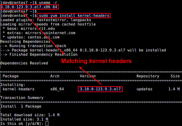  Linux安装合适内核头文件的方法