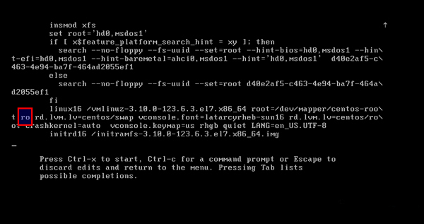  CentOS 7重置root密码的技巧