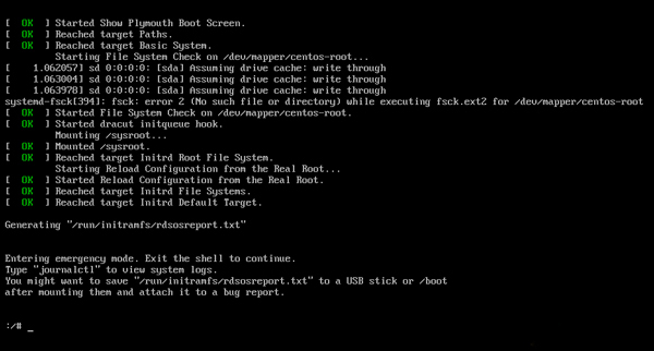  CentOS 7重置root密码的技巧