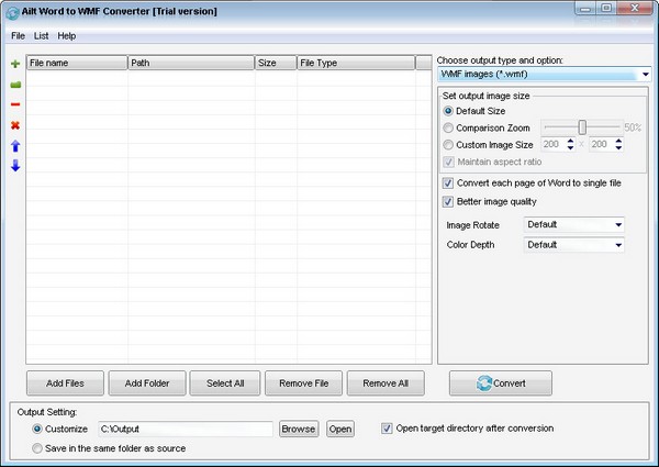  Ailt Word to WMF Converter(Word转WMF) V6.7 英文版