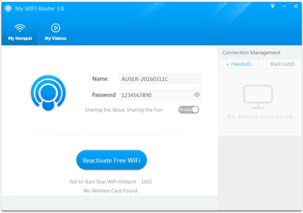 My WIFI Router(电脑wifi热点软件) V3.0.64