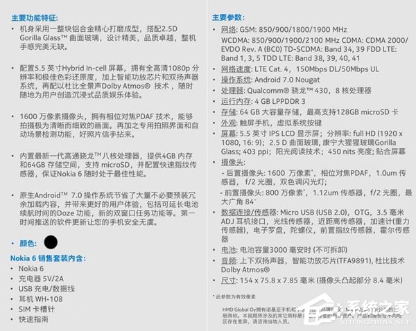 HMD诺基亚6手机国行版正式发布:专为中国用户打造