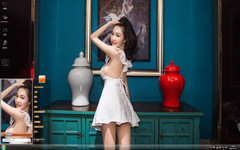 制服美女性感写真Win7主题