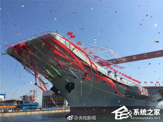中国首艘国产航母今天在大连正式下水