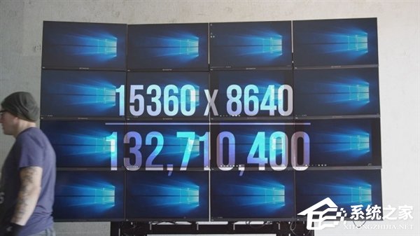 1.2万美元成本16K分辨率超大组合屏游戏体验：1.32亿像素画质体验