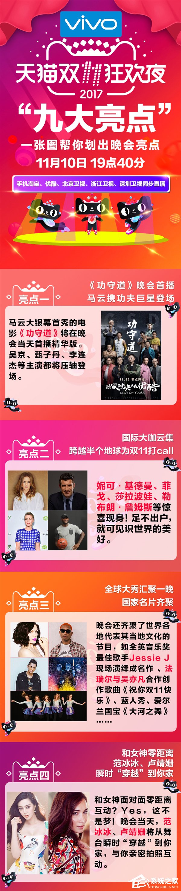 有眼福了！天猫官方公布双11狂欢夜2017九大亮点