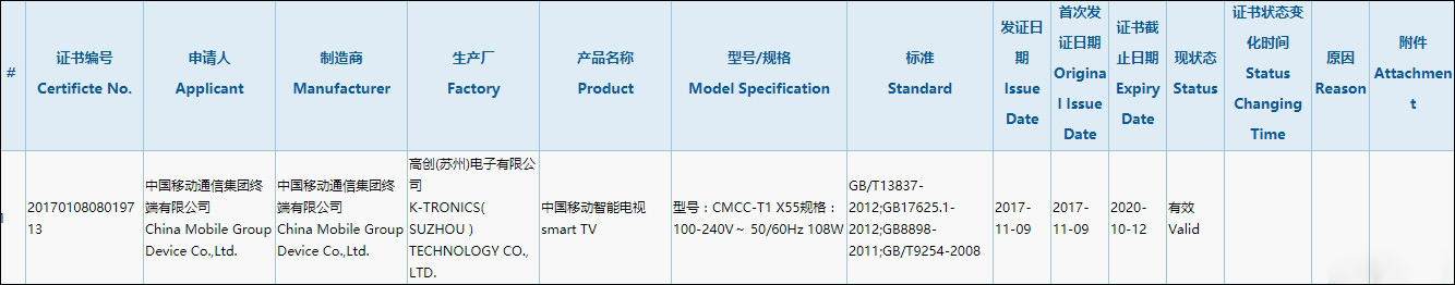 55英寸！中国移动与京东方联手打造旗下首款智能电视