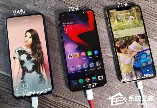 荣耀Magic 2快充怎么样？荣耀Magic 2、苹果iPhone Xs Max和一加6T快充对比