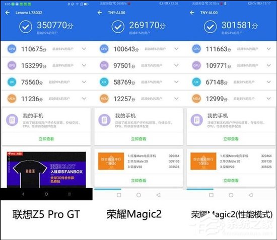 买联想Z5 Pro GT 855版还是荣耀Magic 2？荣耀Magic 2和联想Z5 Pro GT 855版性能对比