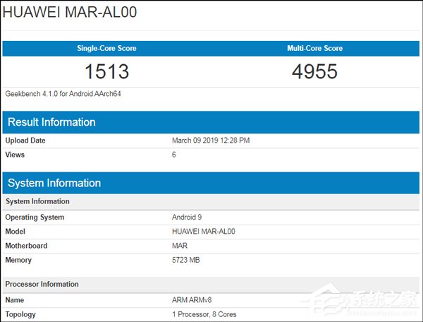华为nova 4e悄然亮相GeekBench