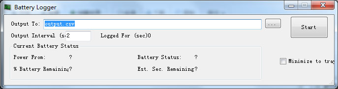 Battery Logger(电池监控软件) V1.0 绿色版