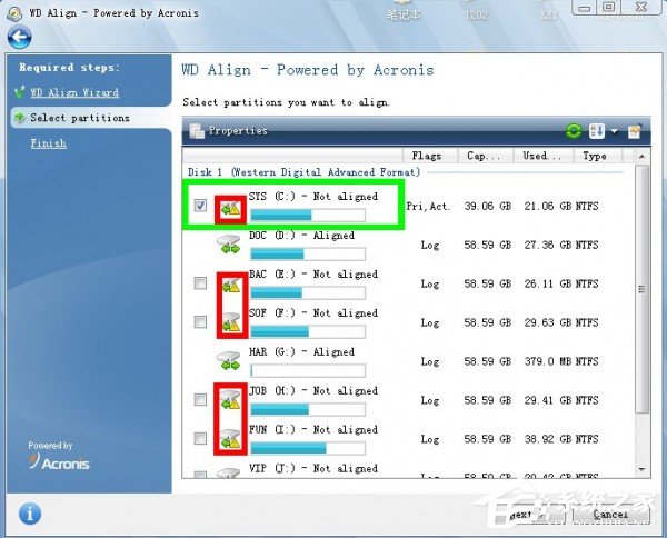 WD Align Utility(硬盘分区对齐工具) V2.0.111 英文版