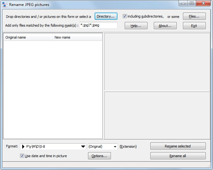 Rename JPEG Pictures(图片批量重命名工具) V1.0.3 绿色版