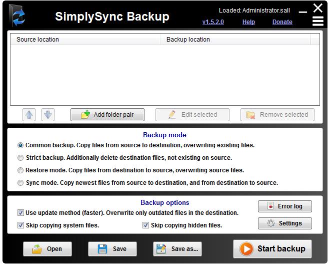SimplySync Backup