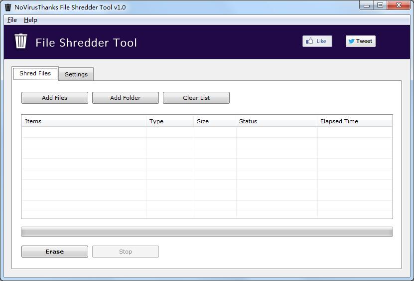 NoVirusThanks File Shredder Tool