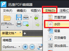 迅捷PDF编辑器怎么修改PDF水印？
