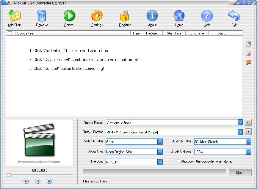 Allok MPEG4 Converter