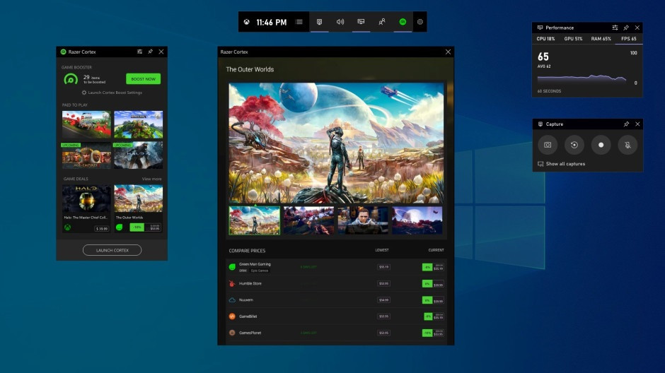微软win10更新Xbox Game Bar，支持第三