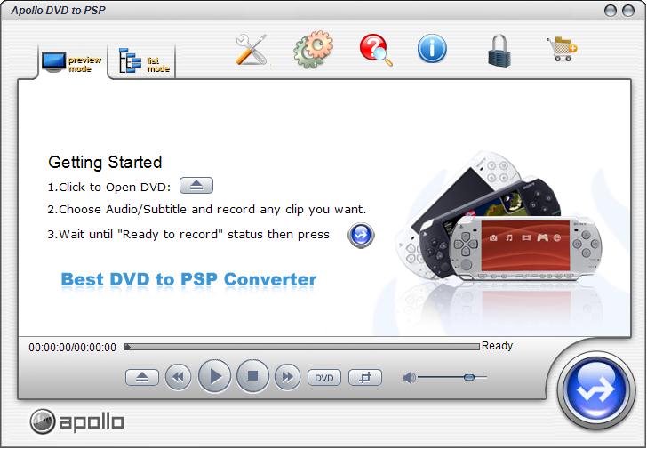 Apollo DVD to PSP