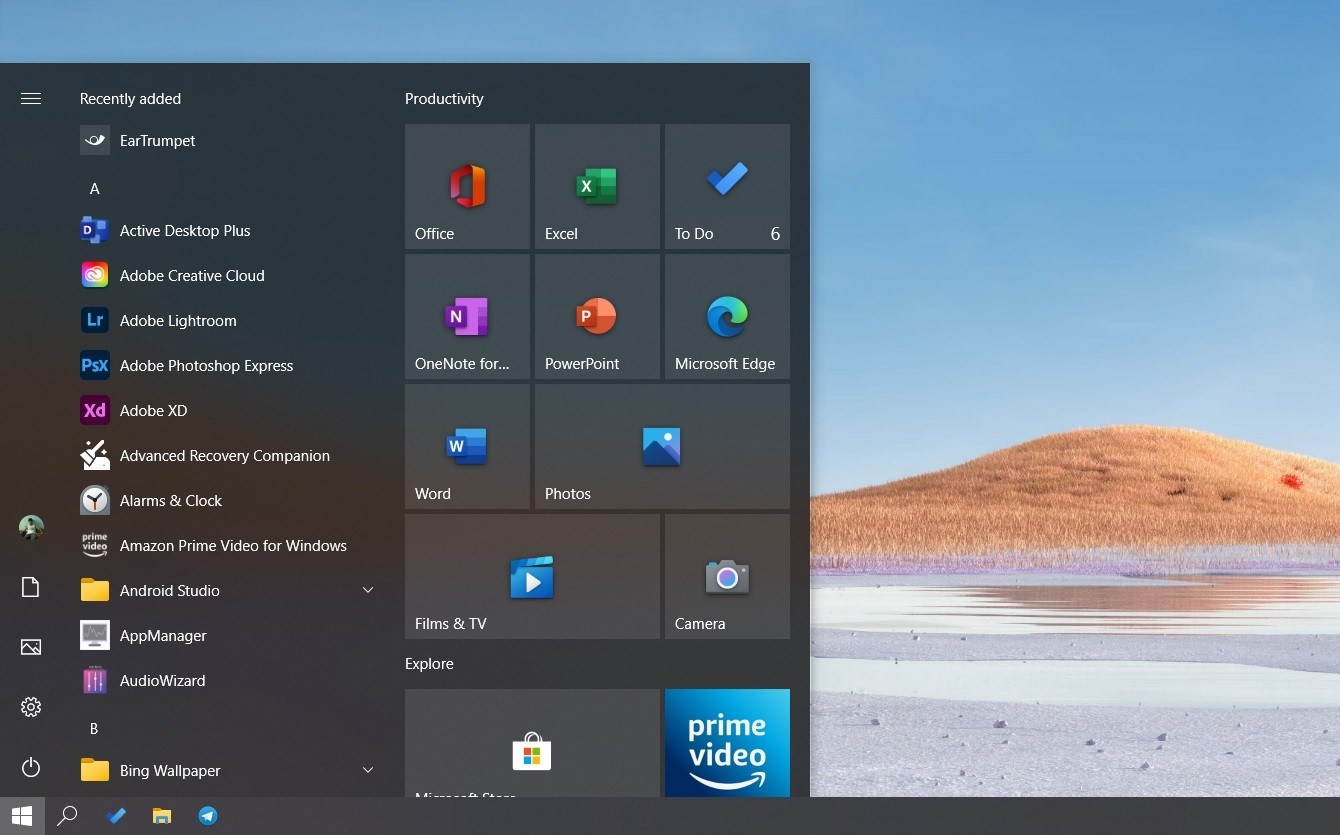 Win10 2004 全新菜单页面如何强制开启