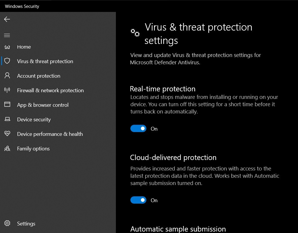 微软非常不希望用户禁用 Windows Defen