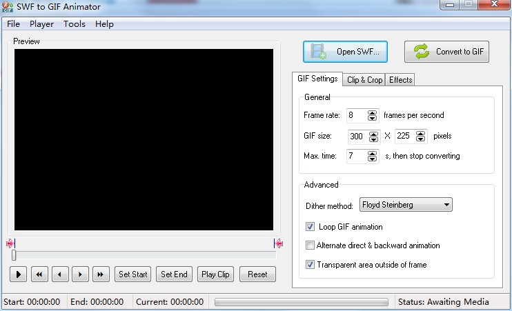 SWF to GIF Animator