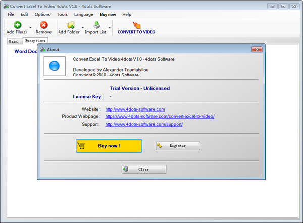 Convert Excel to Video 4dots
