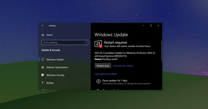 微软推送Win10 20H2 builds 19042.985