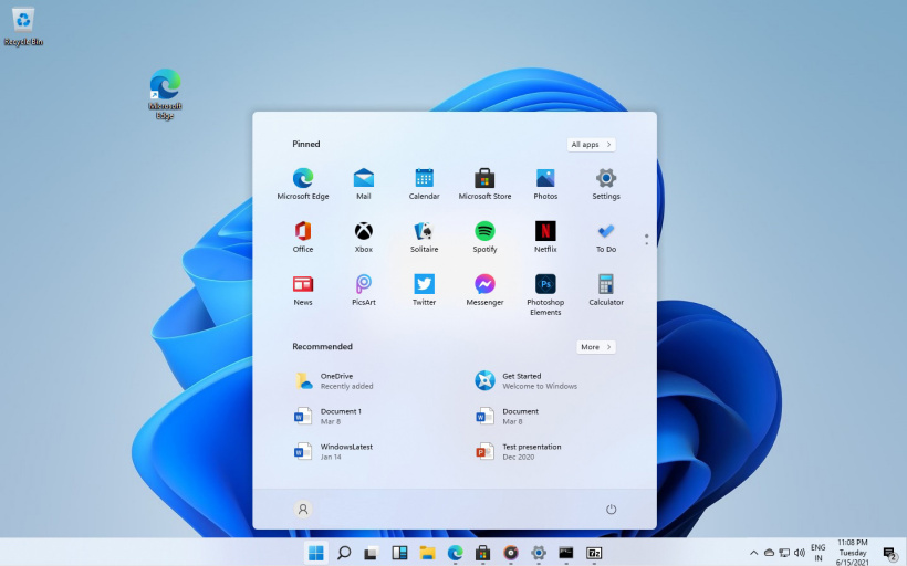 Win11任务栏提供三种大小风格