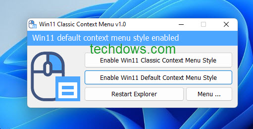 Win11右键上下文菜单切换小工具