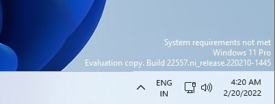 微软Win11预览版也出现水印了