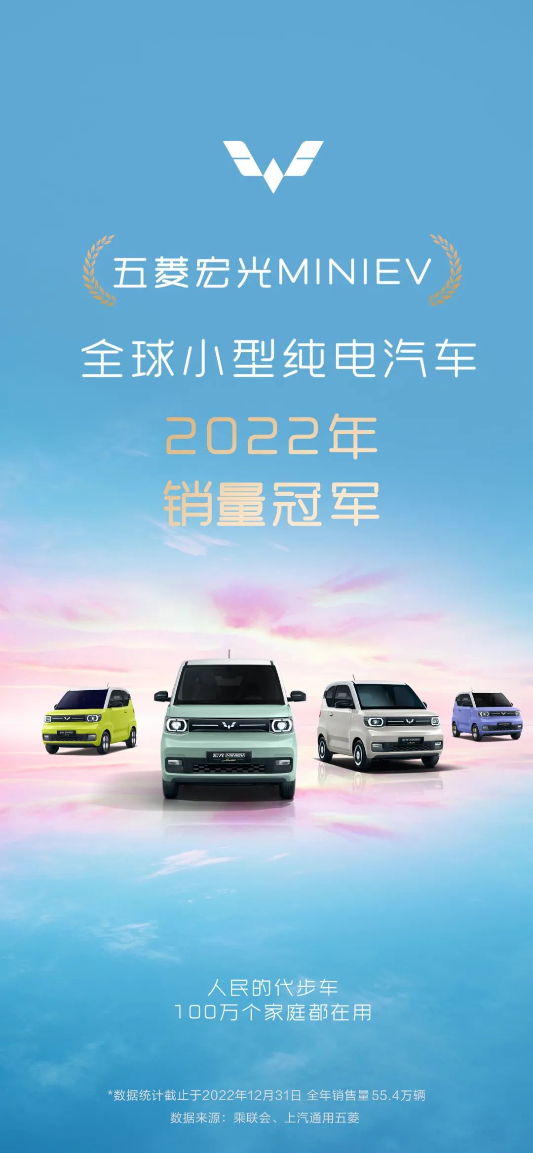 热销 55.4 万辆，五菱宏光 MINIEV 斩获 2022 全球小型纯电汽车年度销冠
