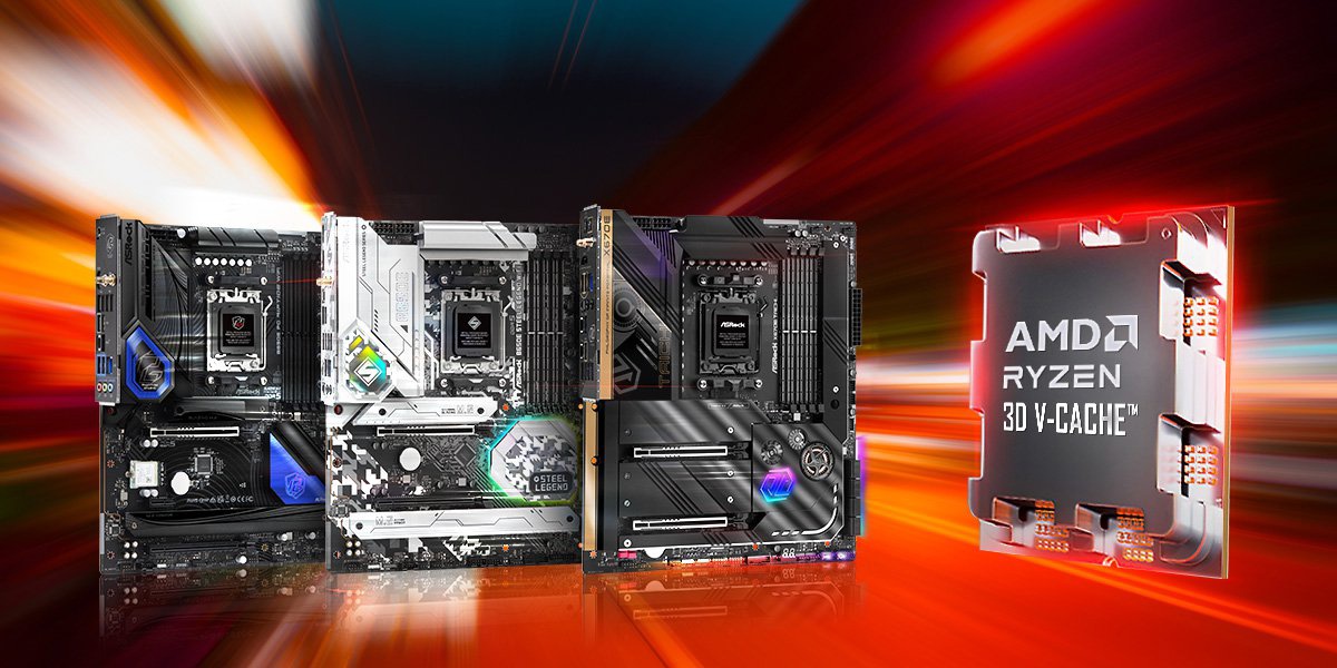 华擎 AM5 主板现已支持锐龙 7000 X3D 处理器，详细配置信息