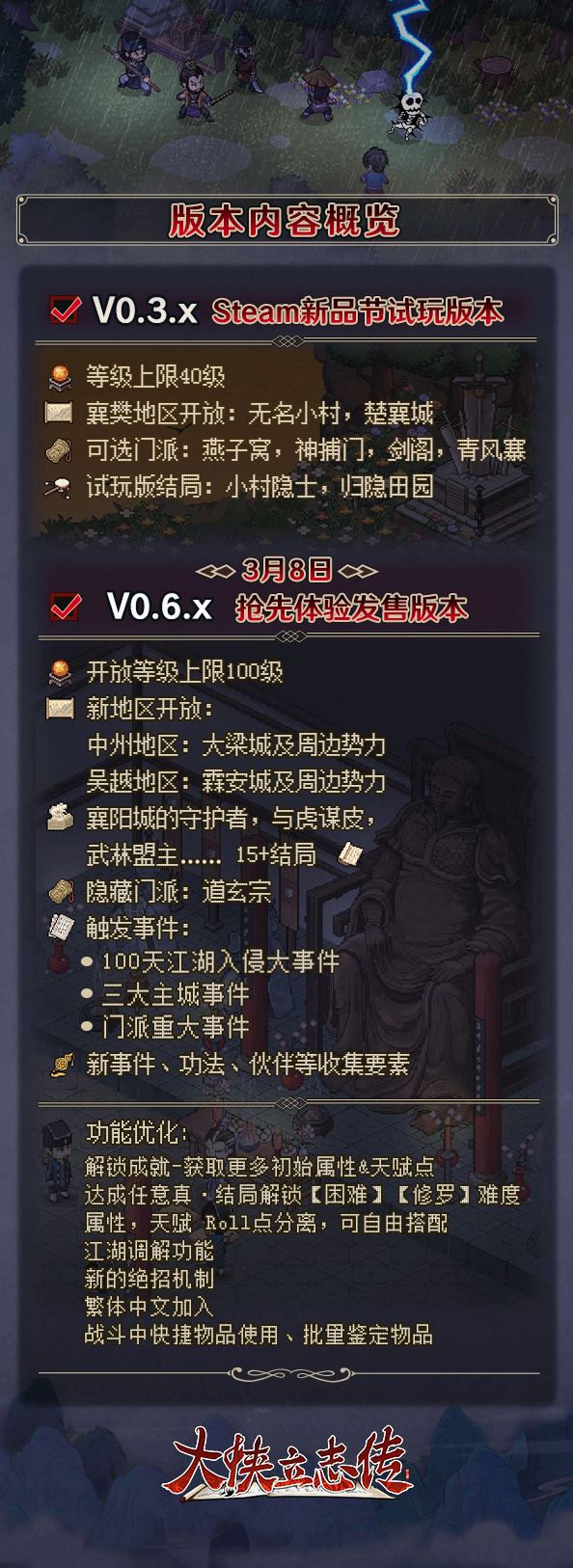 国产游戏《大侠立志传》抢先体验版本上