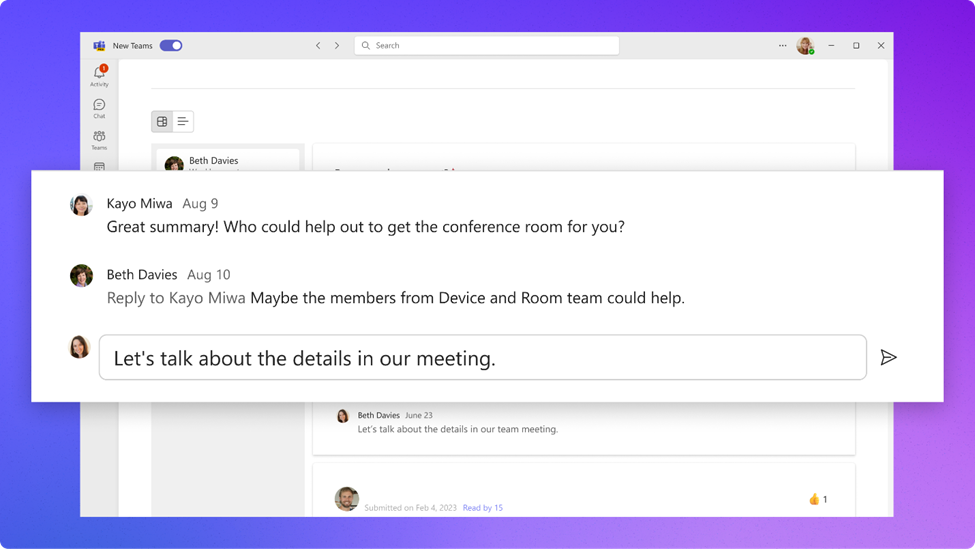 微软为 Microsoft Teams 中的 Updates 