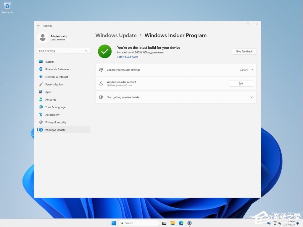 微软Win11 Canary预览版26010十二月更