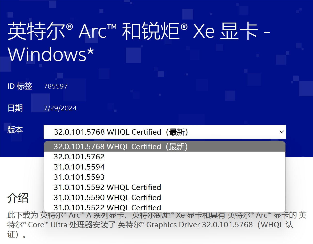 英特尔发布 32.0.101.5768 WHQL 显卡驱动：支持 RTS 游戏《风暴之门》