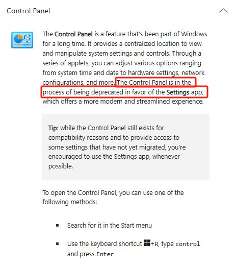 微软正式确认：Windows 控制面板将被弃