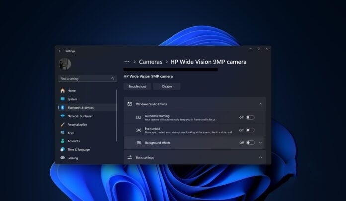 微软 Win11 测试新功能：支持调整摄像